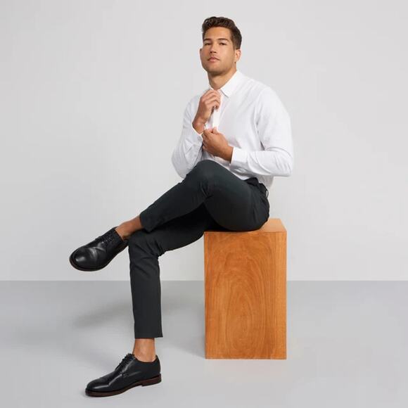 Jack Archer Men's Olive Green Jetsetter Slim Fit Tech Chino Pant Size 32 - Picture 3 of 10